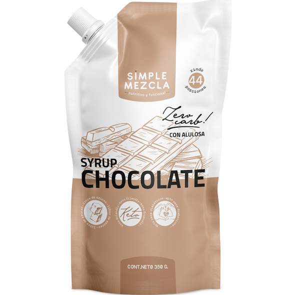 SYRUP ZERO CARB CHOCOLATE SIMPLE MEZCLA (350 gr)