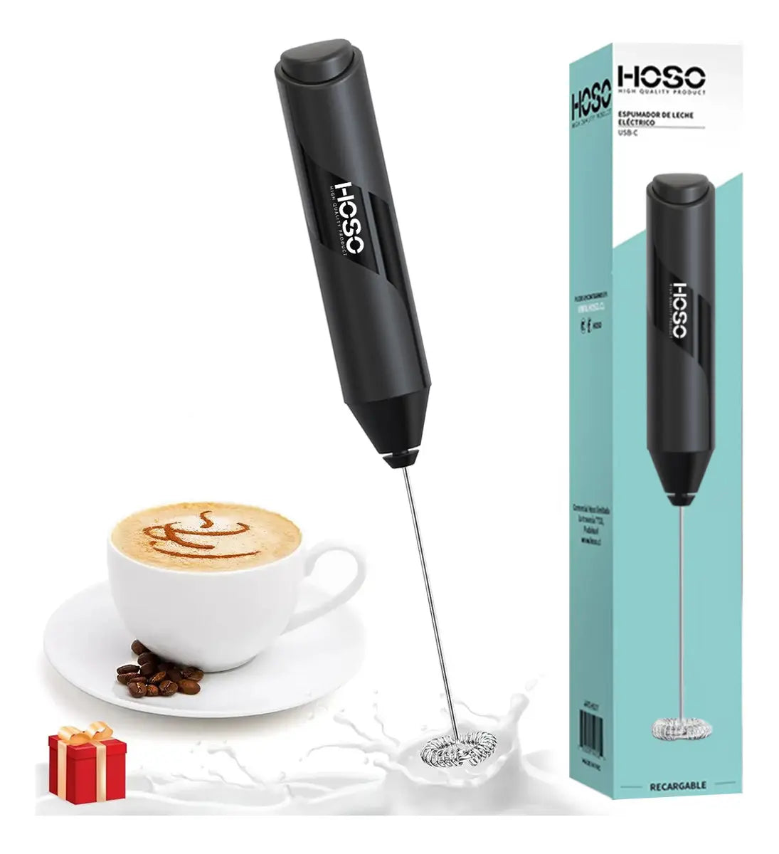 Batidor De Leche Eléctrico Batidor Espumador Recargable Usb Roro Batidores Manuales Café Leche Chocolate