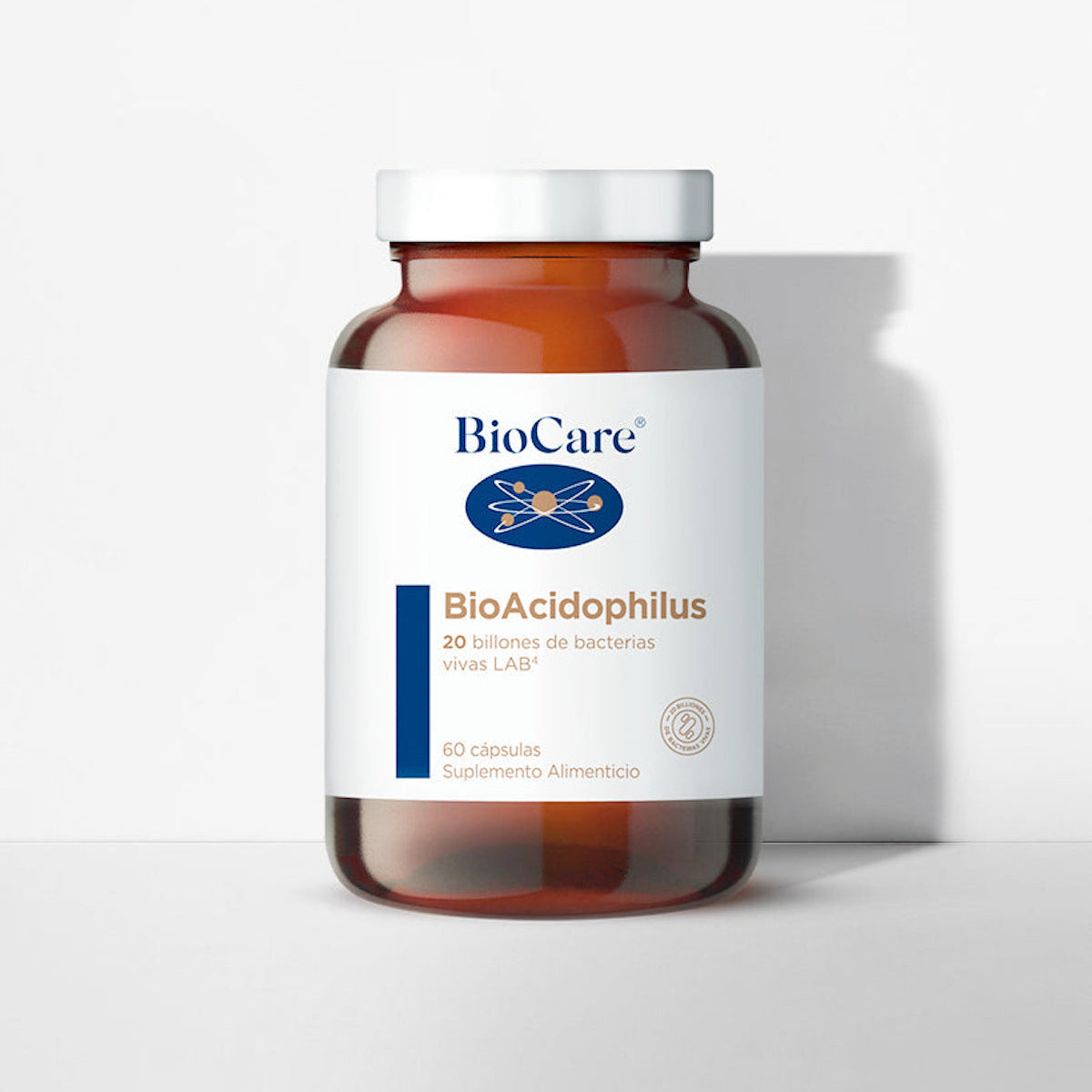 PROBIÓTICO 20 BILLONES - BIOACIDOPHILUS- BIOCARE (60 cápsulas/ 30 porciones)