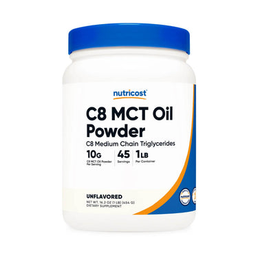 MCT C8  SIN SABOR POWDER NUTRICOST(454 grs)