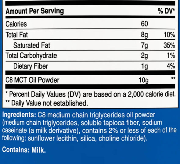 MCT C8  SIN SABOR POWDER NUTRICOST(454 grs)