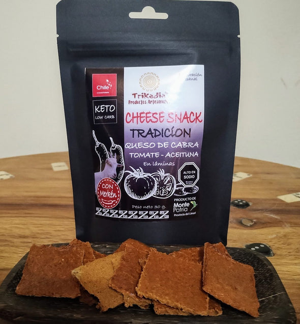 SNACK QUESO CABRA MERKÉN TOMATE-ACEITUNA (30gr)