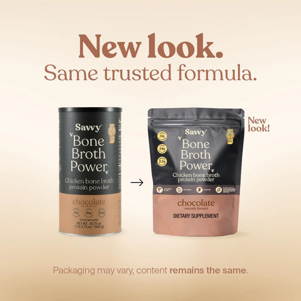 BONE BROTH POWDER SAVVY - CHOCOLATE