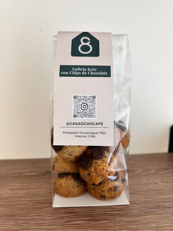GALLETAS KETO CON CHIPS DE CHOCOLATE CASA OCHE CAFÉ