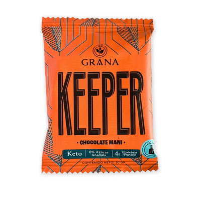 BARRITA KEEPER CHOCOLATE MANÍ GRANA (30 gr)