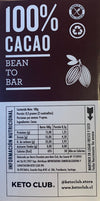 CHOCOLATE 100% CACAO KETO CLUB