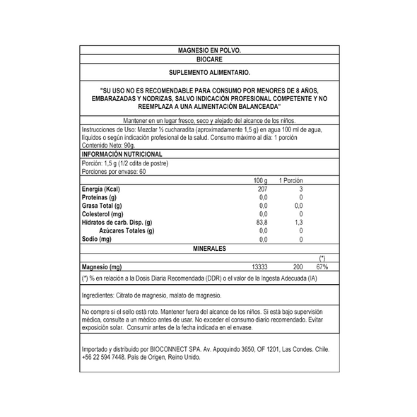 Magnesio en polvo