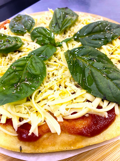 PIZZA KETO MARGHERITA MASA HARINA ALMENDRAS (SOLO RETIRO EN TIENDA)