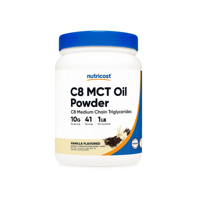 MCT C8 VAINILLA POWDER NUTRICOST (454 gr)
