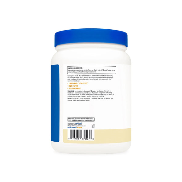 MCT C8 VAINILLA POWDER NUTRICOST (454 gr)