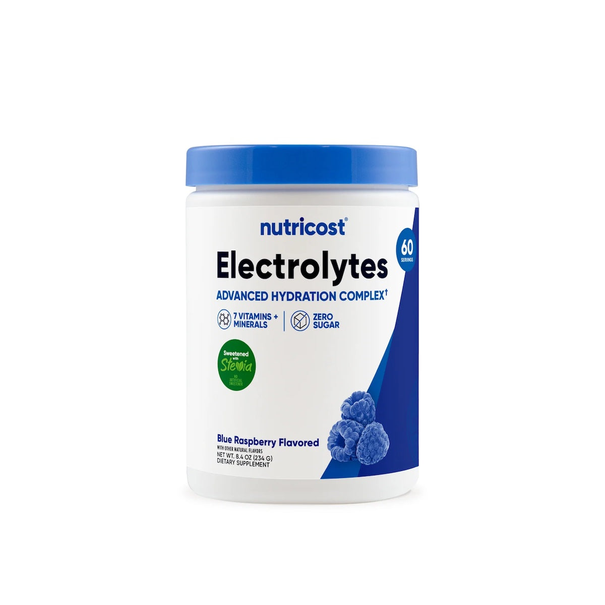 ELECTROLITOS RASPBERRY - NUTRICOST (234gr/60 porciones) – Keto Club