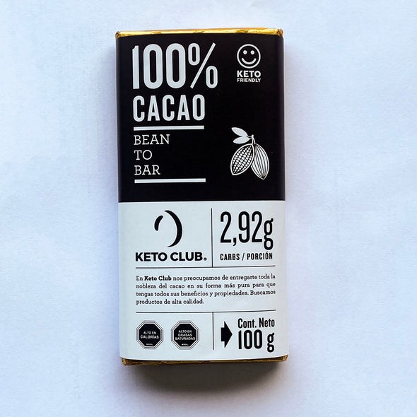 CHOCOLATE 100% CACAO KETO CLUB