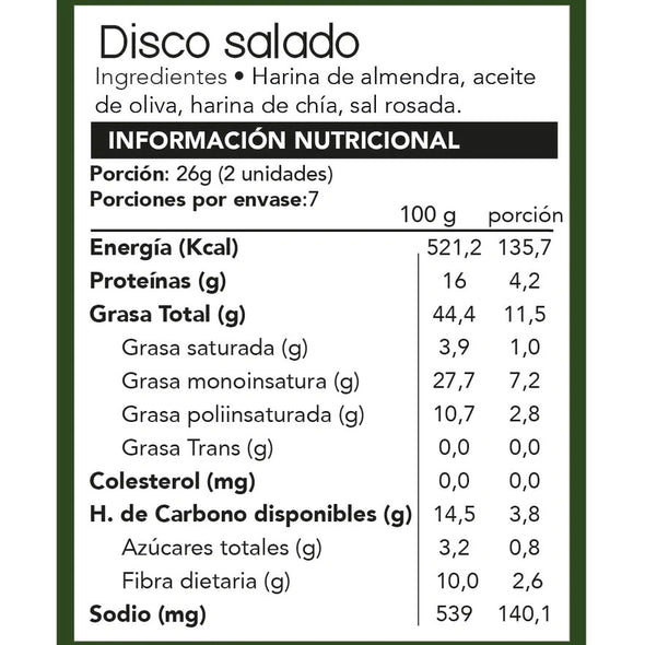 DISCOS SALADOS 180 grs. FAIN