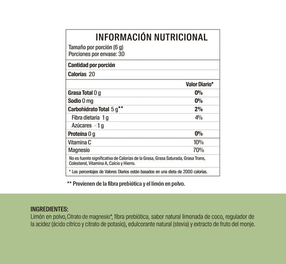 MAGNESIO CITRATO GREAT DAY - SABOR LIMONADA DE COCO - SAVVY